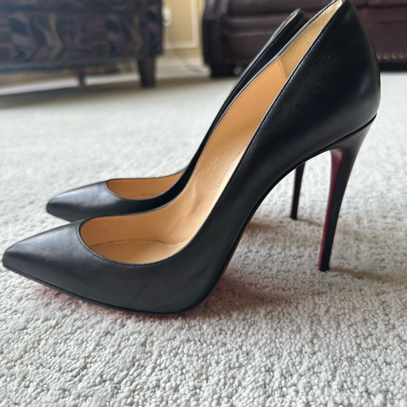 Christian Louboutin Shoes - Christian Louboutin Black Leather Heels